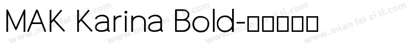MAK Karina Bold字体转换
